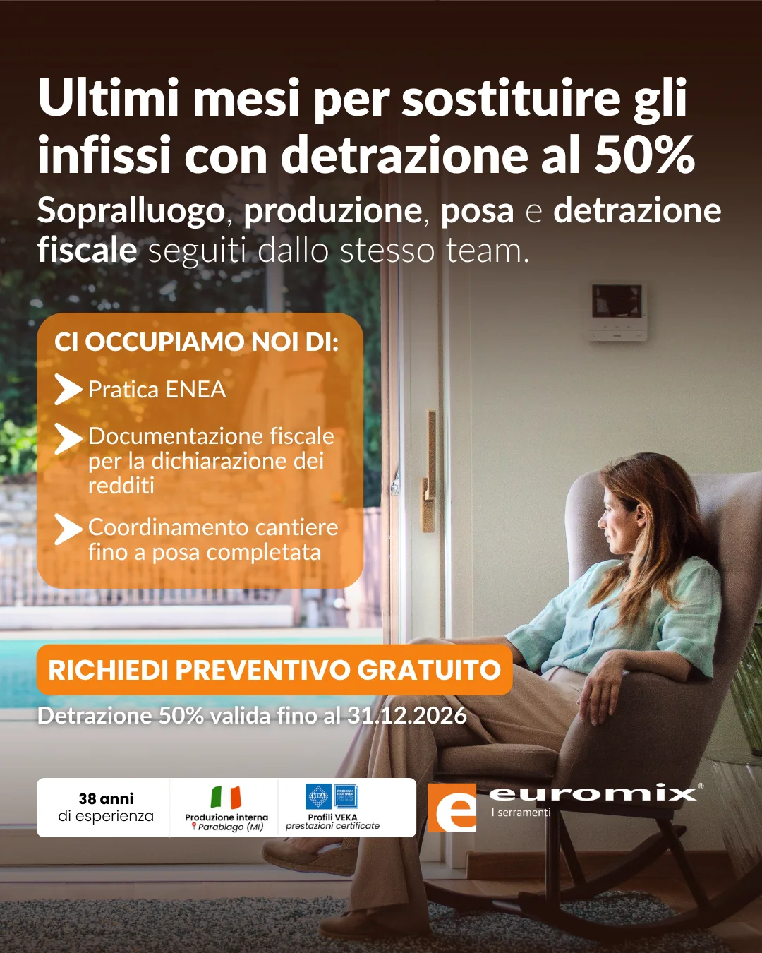 Euromix Serramenti — Grafica ADS · detrazione 50%