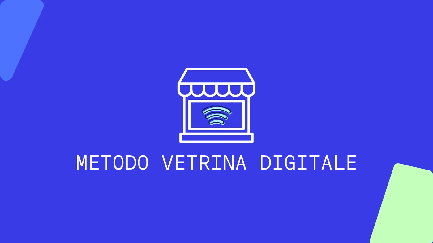 Grafica Metodo Vetrina Digitale · grazie corso